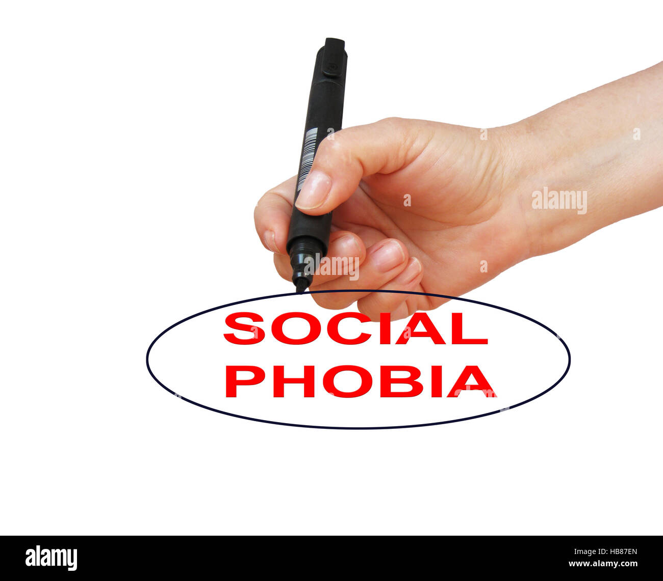 Soziale Phobie Stockfoto