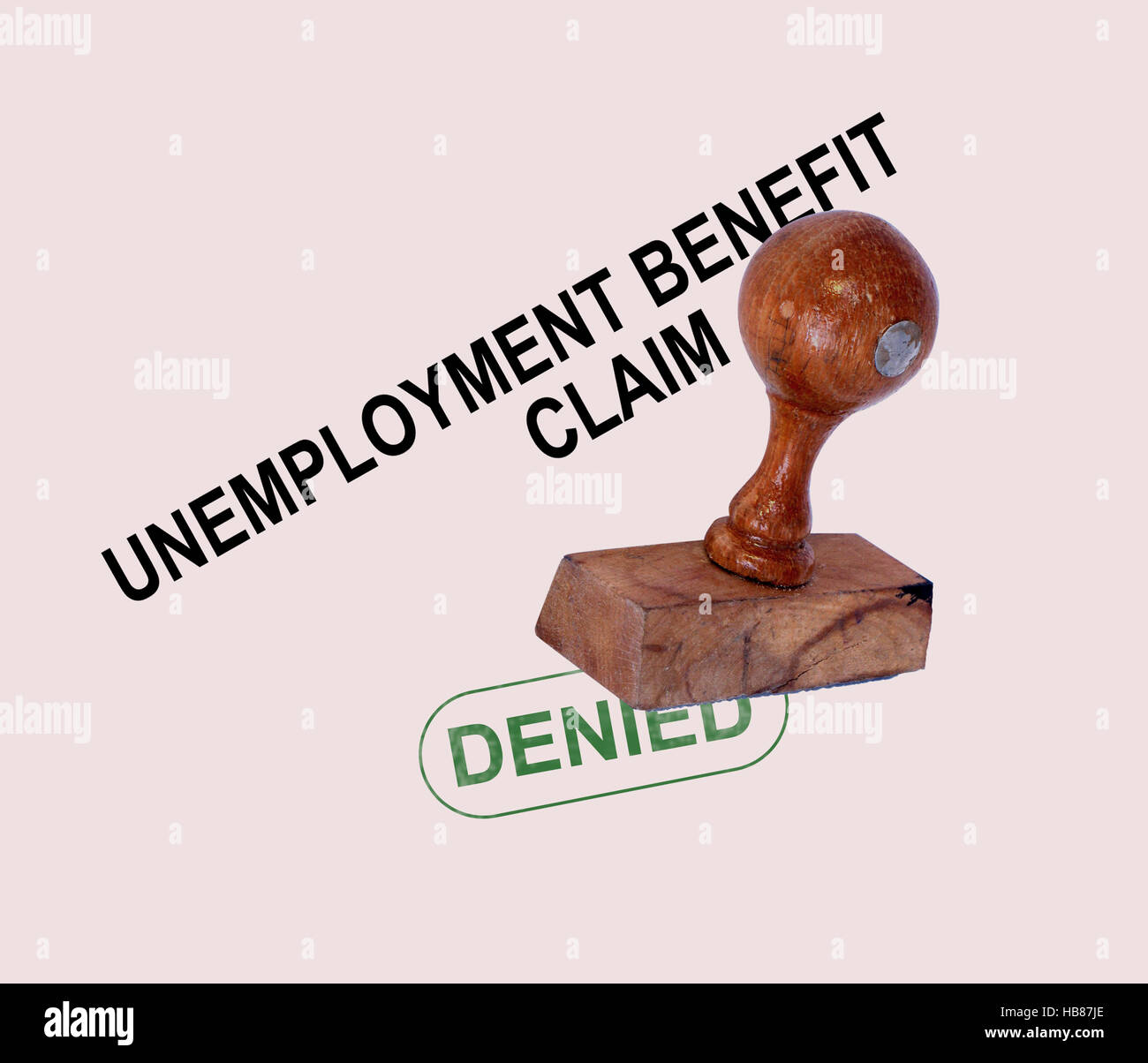Arbeitslosigkeit nutzen Anspruch verweigert Stockfoto