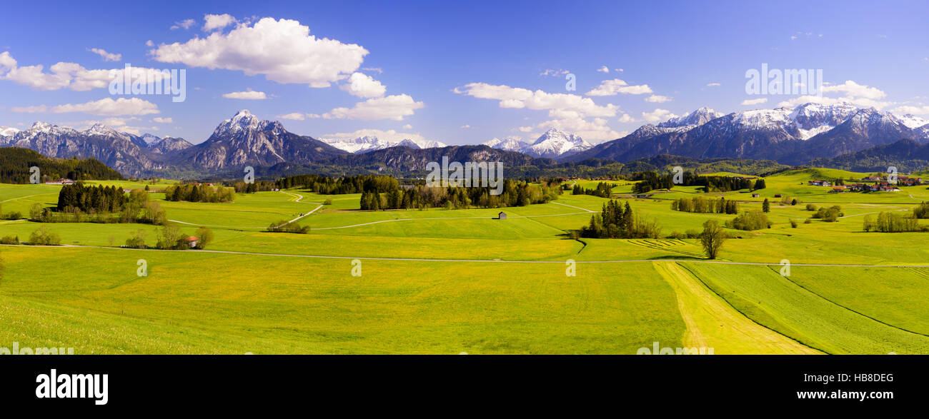 große Panorama-Landschaft in Alpen Stockfoto