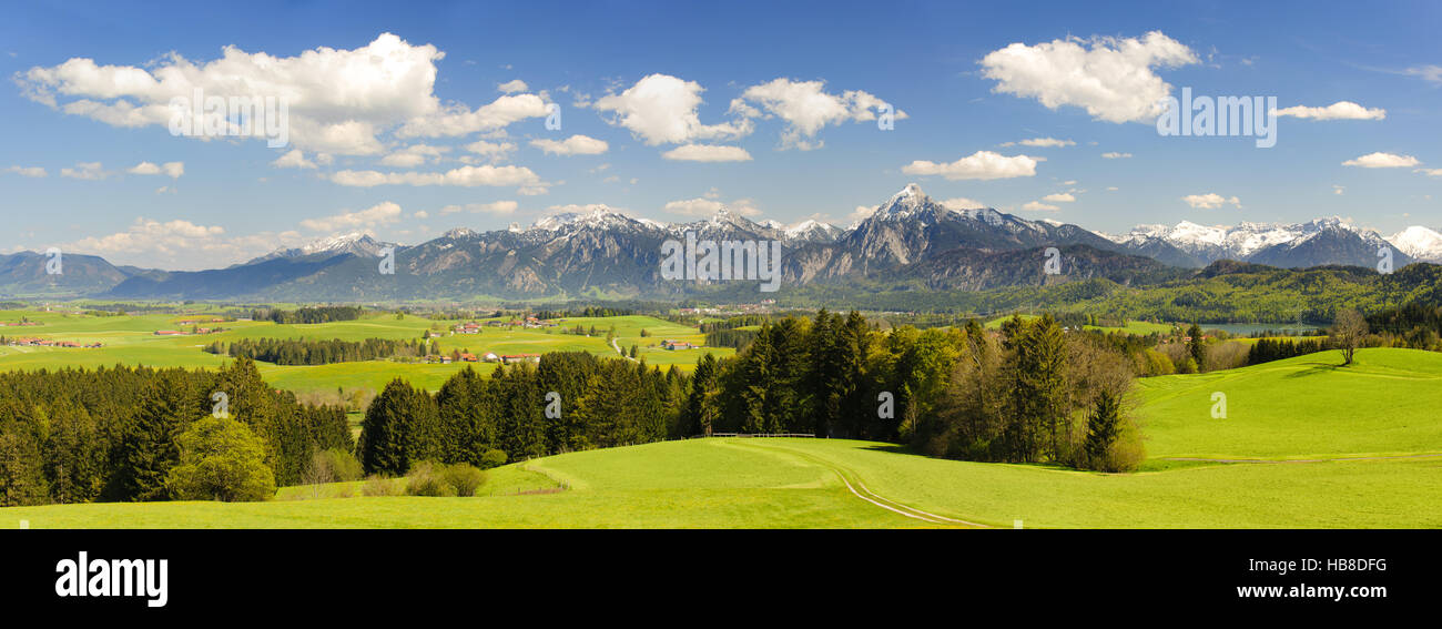 große Panorama-Landschaft in Alpen Stockfoto