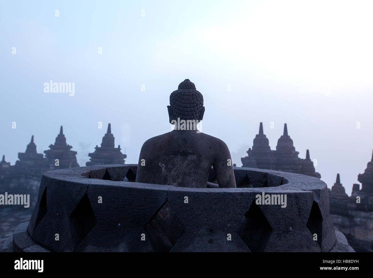 Borobudur Yogyakarta Buddhistentempel Yogya Stockfoto