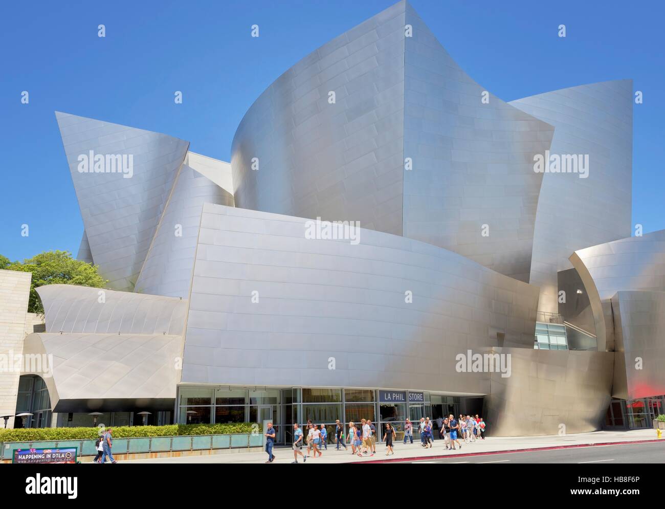 LA Phil, Los Angeles Philharmonic Orchestra, Walt Disney Concert Hall, Architekt Frank Gehry, Downtown, Los Angeles, Kalifornien, USA Stockfoto