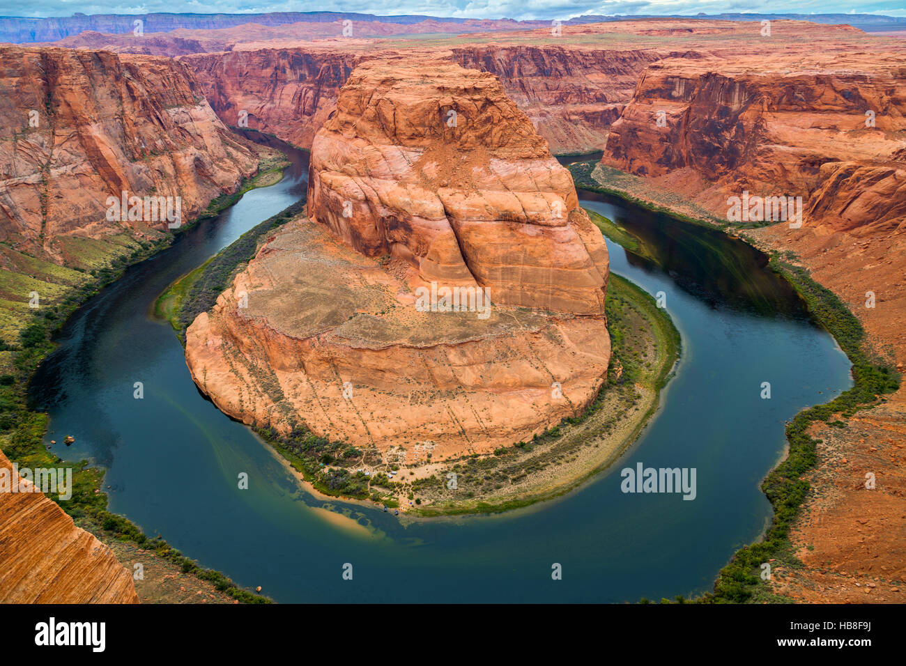 Der Horseshoe Bend, in der Nähe von Page, Colorado River, Arizona, USA Stockfoto