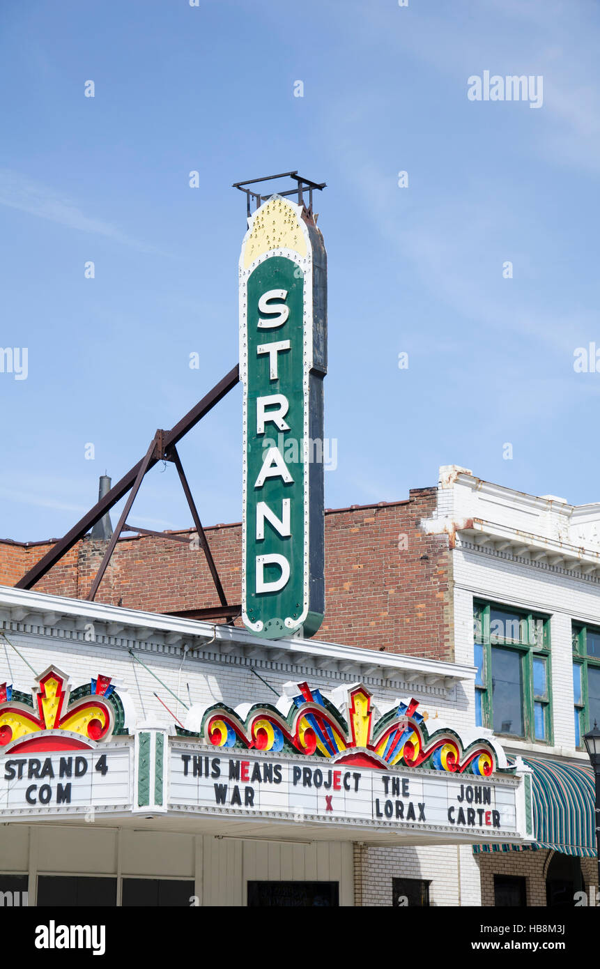 die historischen Strand Theater in Sturgis, Michigan. Stockfoto