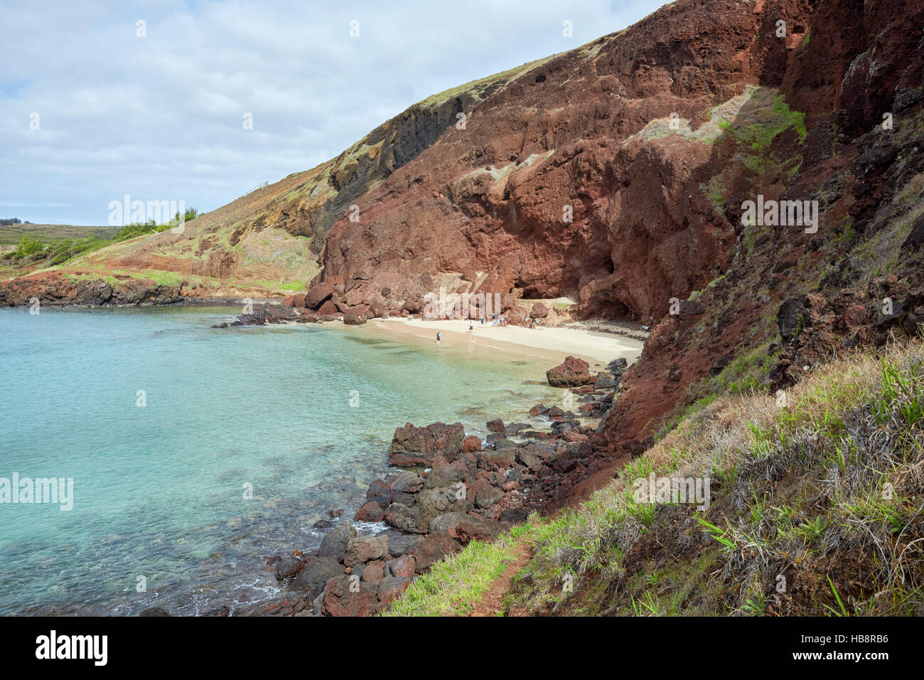 Ovahe Strand, Osterinsel Stockfoto