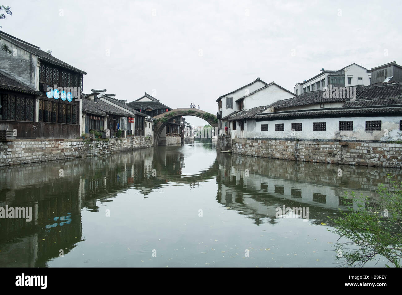 Landschaft der antiken Stadt Nanxun in Huzhou, Zhejiang, China Stockfoto