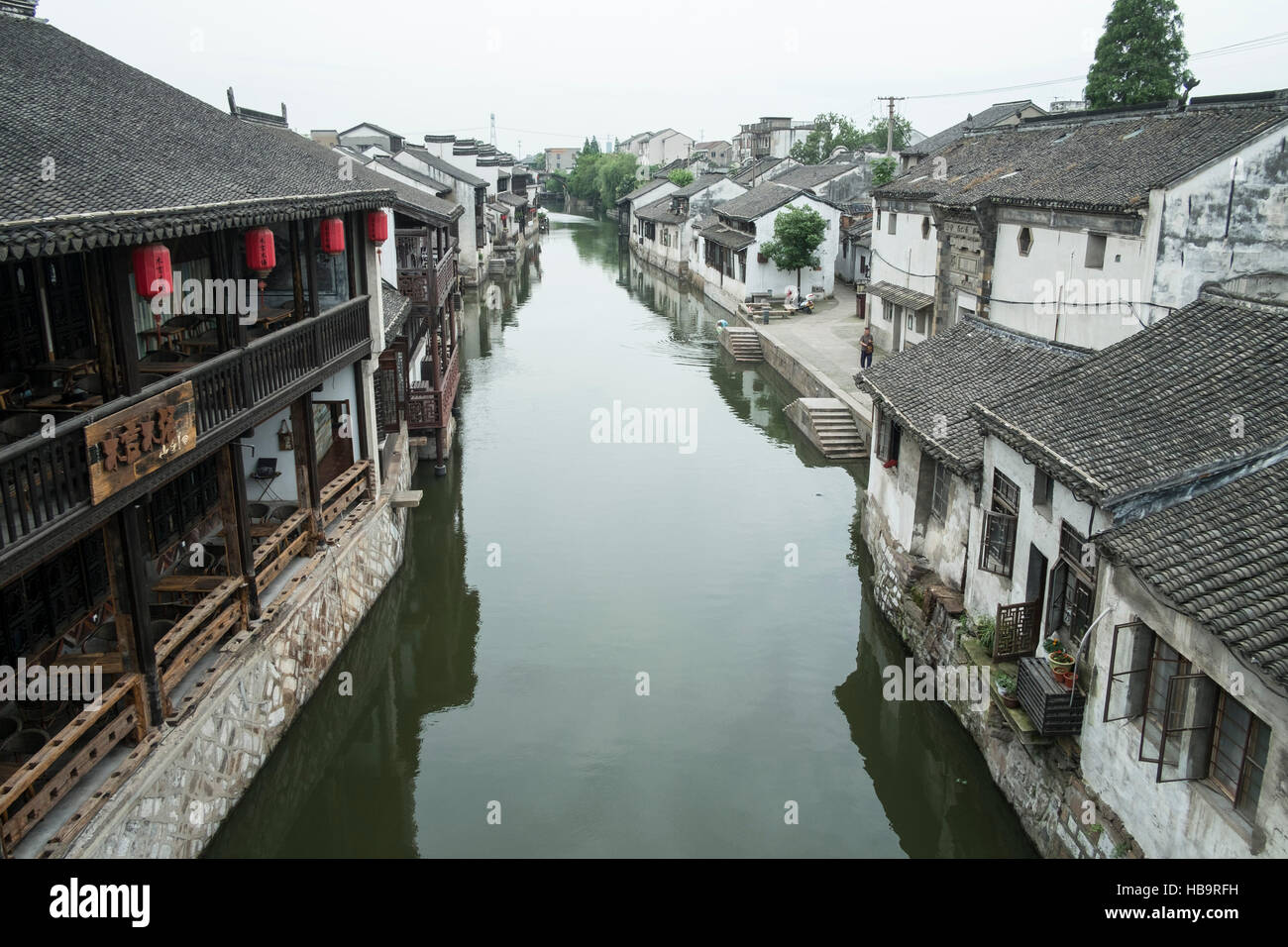 Landschaft der antiken Stadt Nanxun in Huzhou, Zhejiang, China Stockfoto