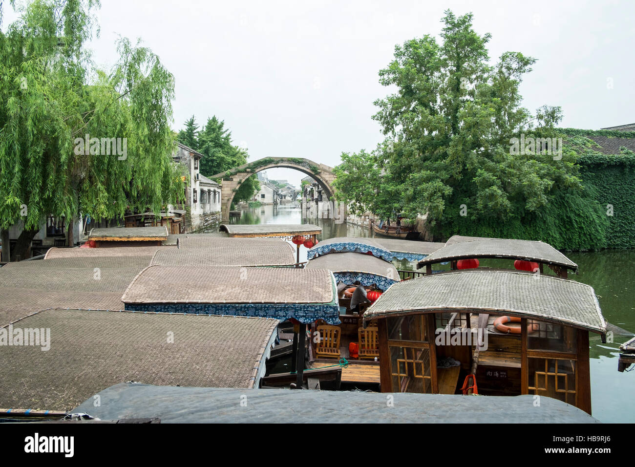 Landschaft der antiken Stadt Nanxun in Huzhou, Zhejiang, China Stockfoto