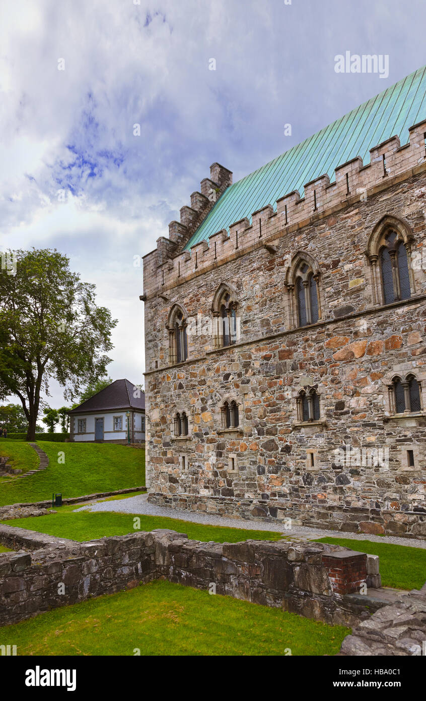 Alte Festung in Bergen Norwegen Stockfoto