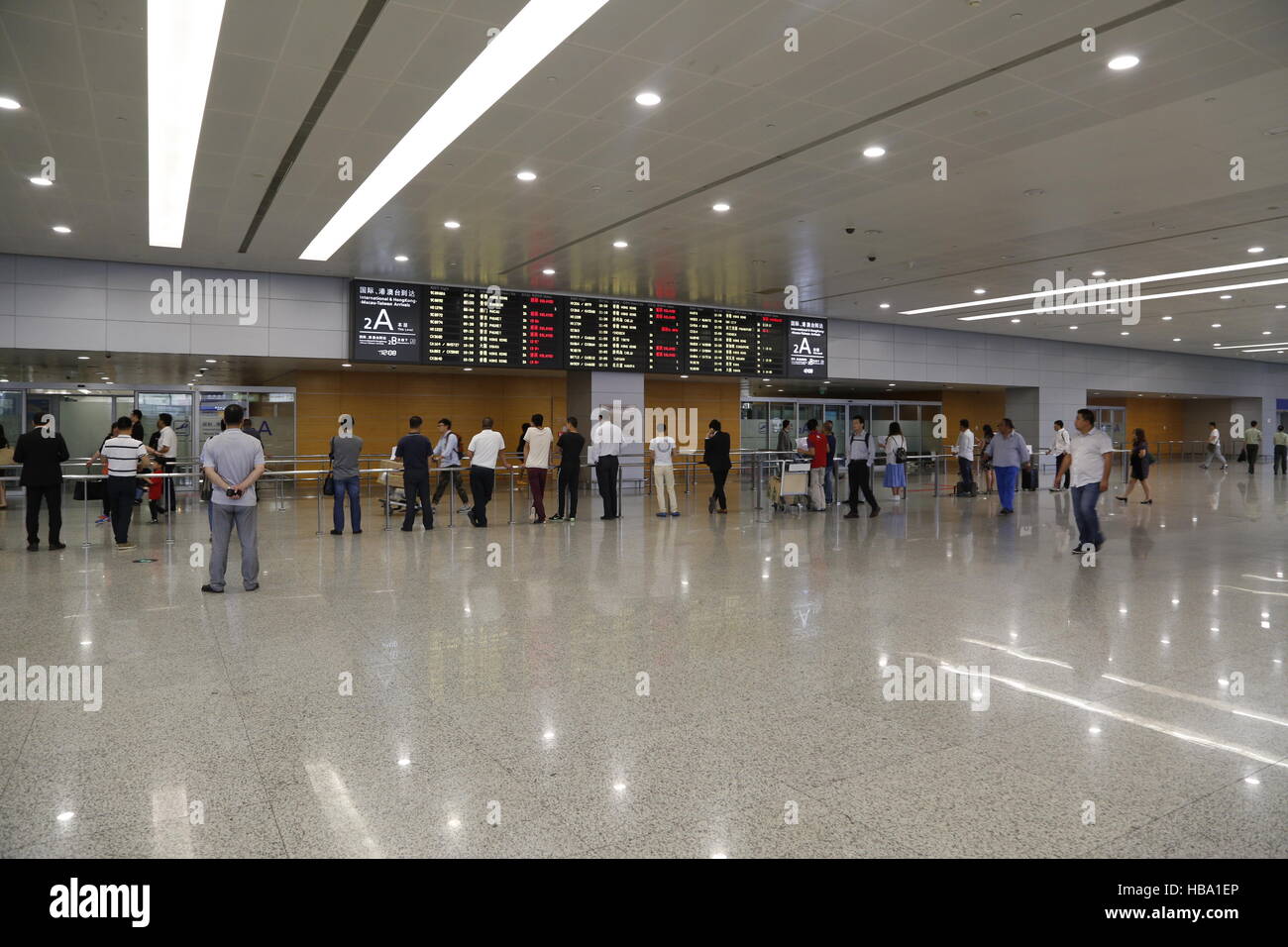 Terminal 3 Flughafen Pudong in Shanghai Stockfoto
