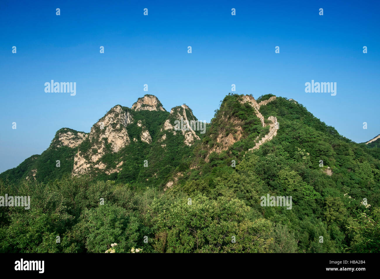 Jiankou Great Wall, Xizhazi Dorf, Huairou County, Peking, China Stockfoto