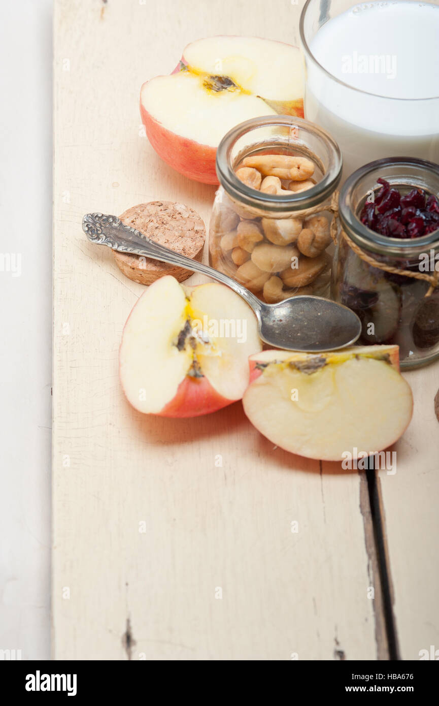 Gesundes Frühstück Zutaten Stockfoto