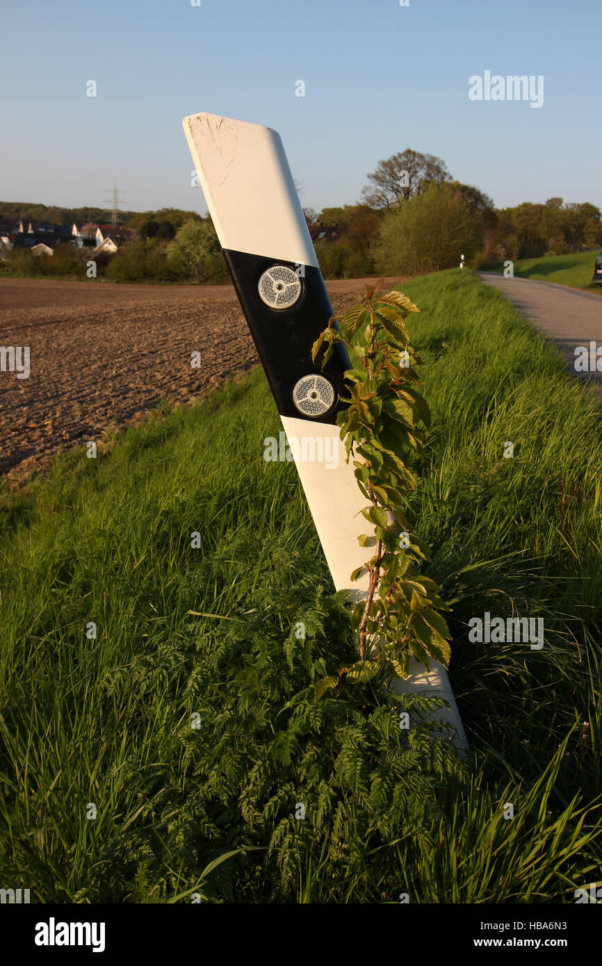 Eine Straße Grenze pier Stockfoto