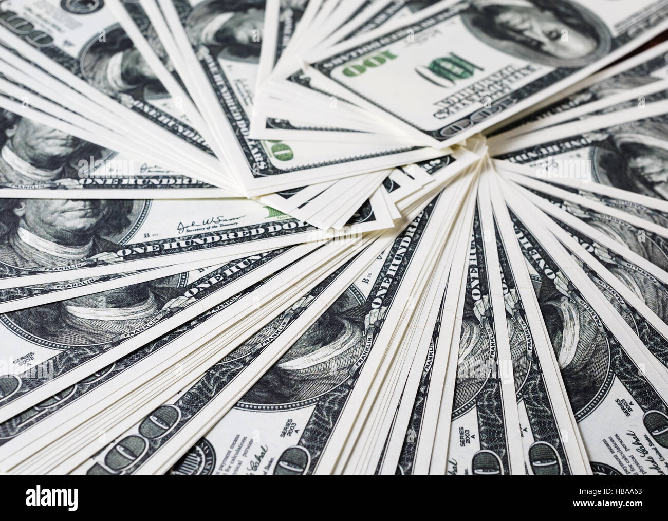 100 US-Dollar Stockfoto