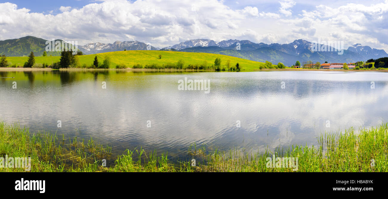 große Panorama-Landschaft in Alpen Stockfoto