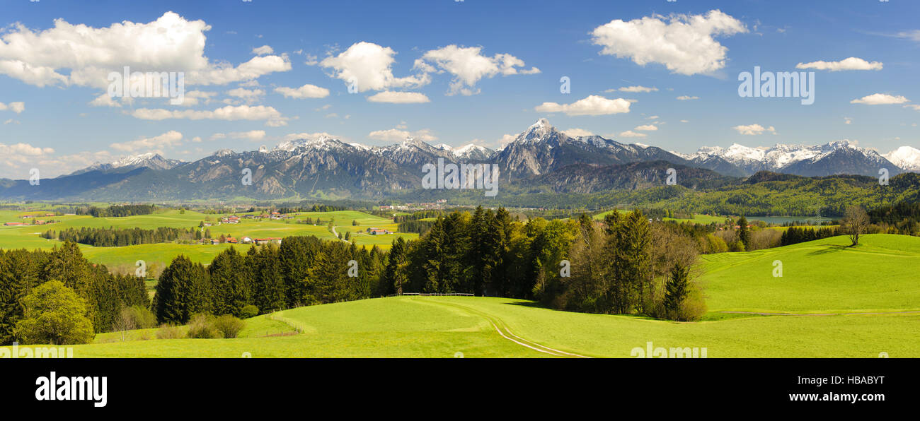 große Panorama-Landschaft in Alpen Stockfoto