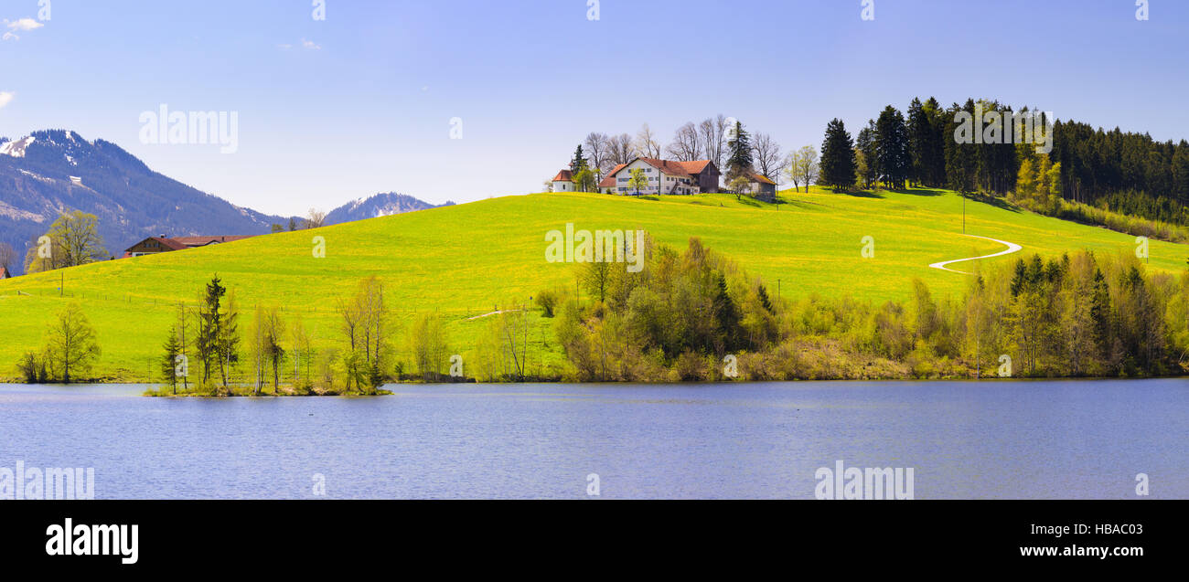 große Panorama-Landschaft in Alpen Stockfoto