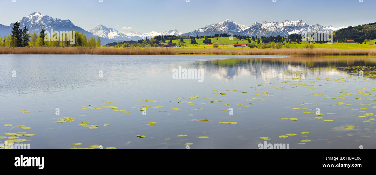 große Panorama-Landschaft in Alpen Stockfoto