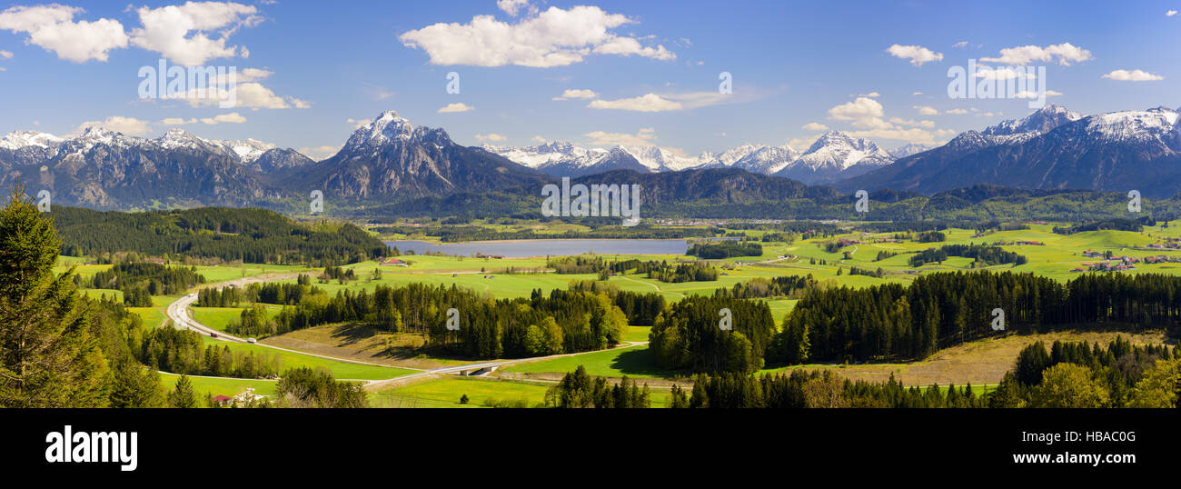 große Panorama-Landschaft in Alpen Stockfoto