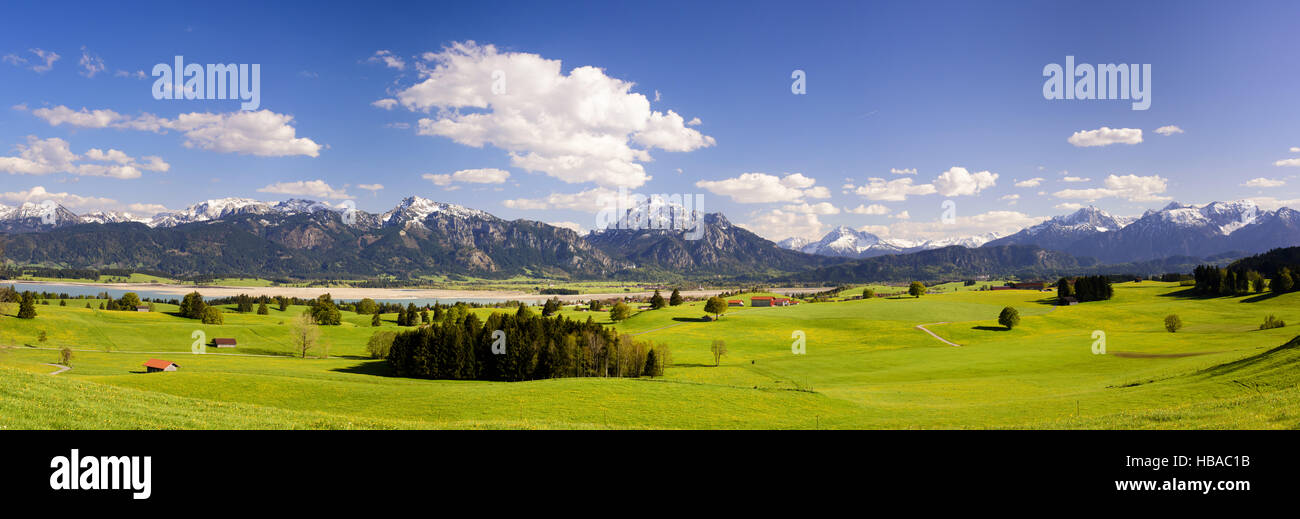 große Panorama-Landschaft in Alpen Stockfoto