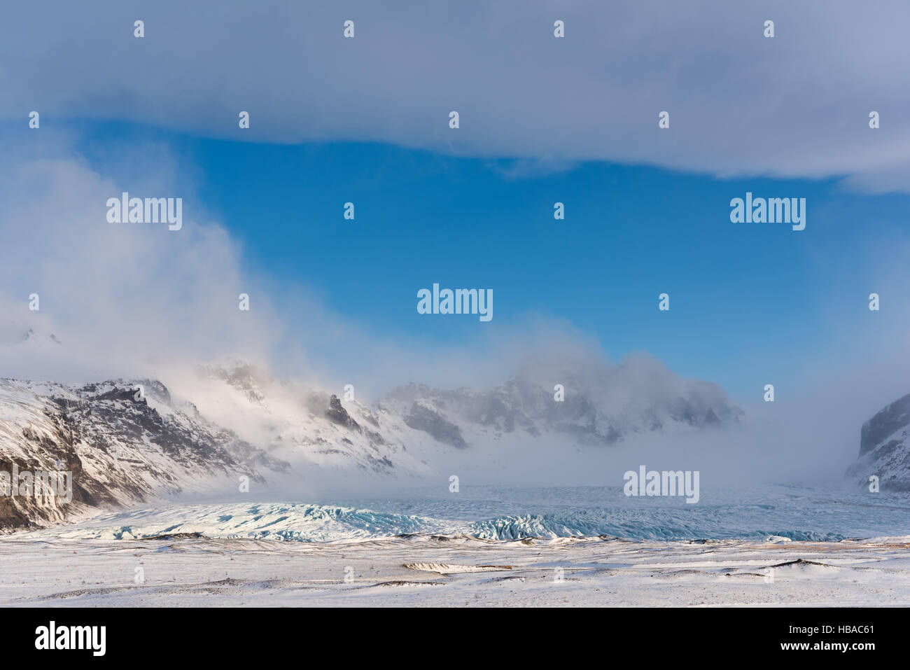 Inseln Nationalpark Skaftafell Im winter Stockfoto