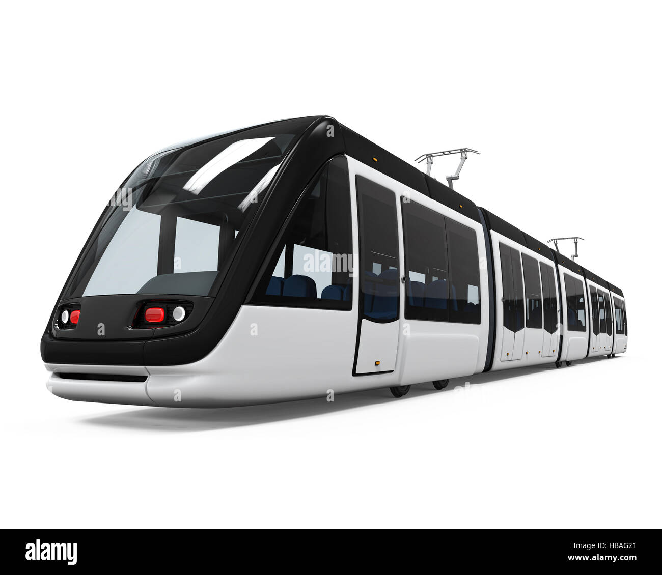 Straßenbahn, isoliert Stockfoto