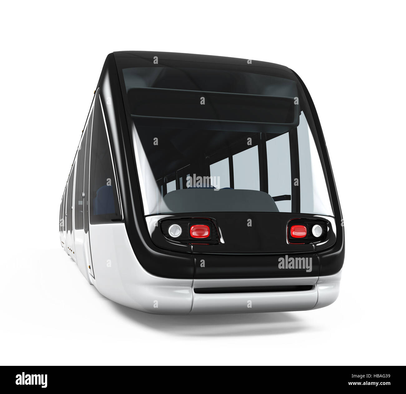 Straßenbahn, isoliert Stockfoto