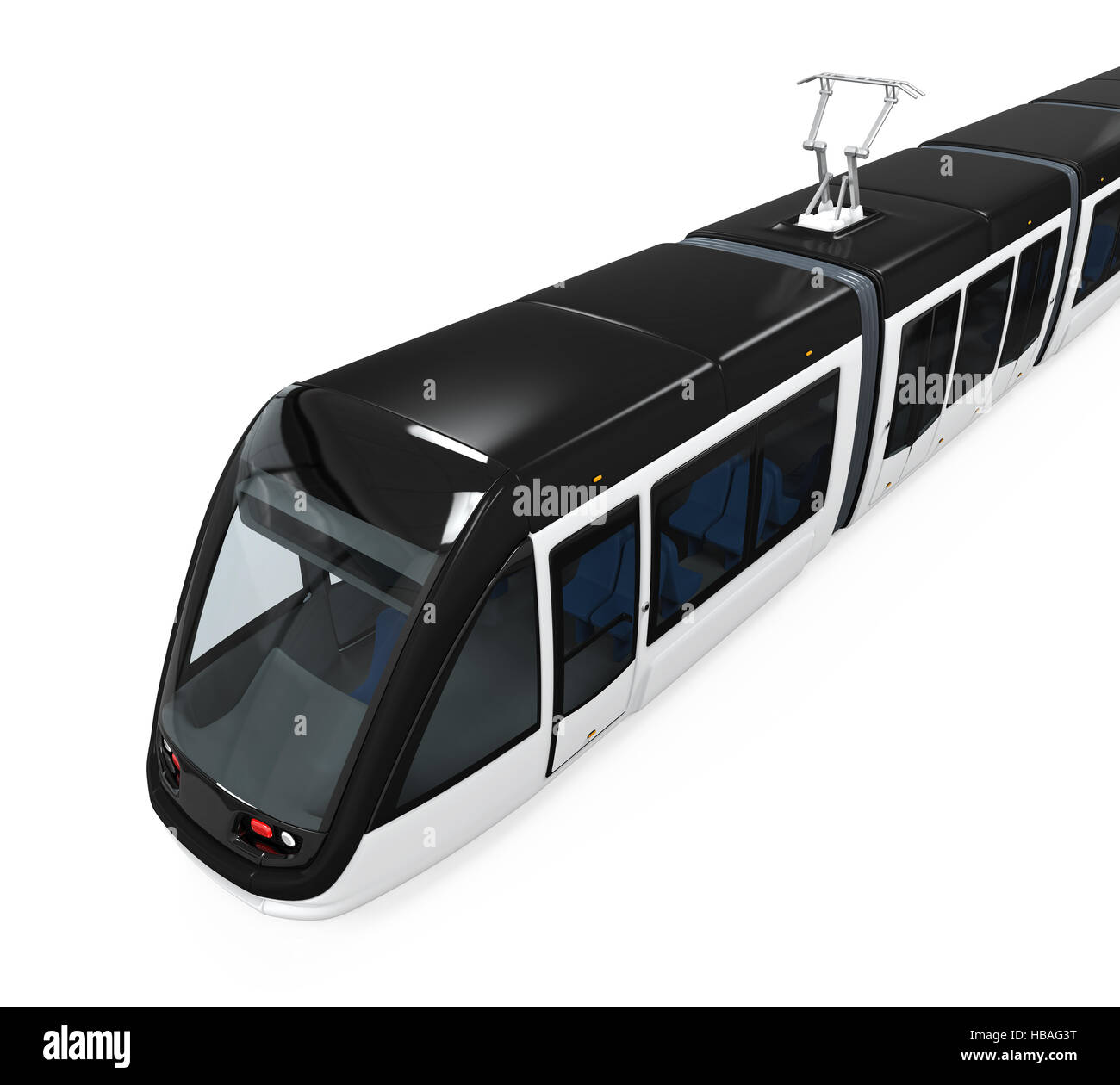 Straßenbahn, isoliert Stockfoto