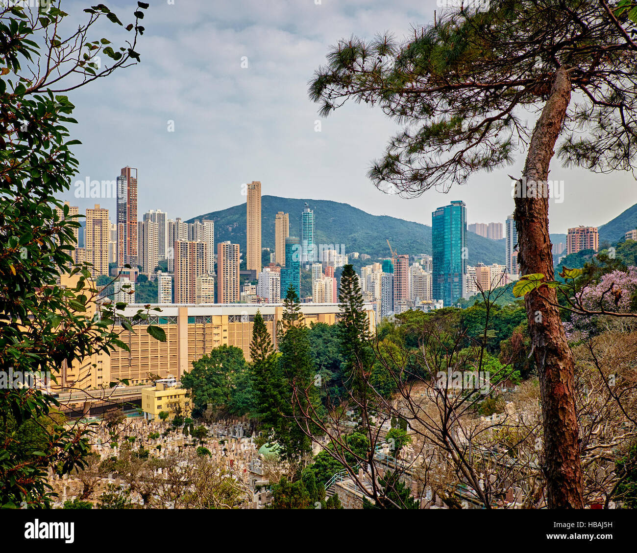 Happy Valley von Stubbs Road in Hong Kong. Stockfoto