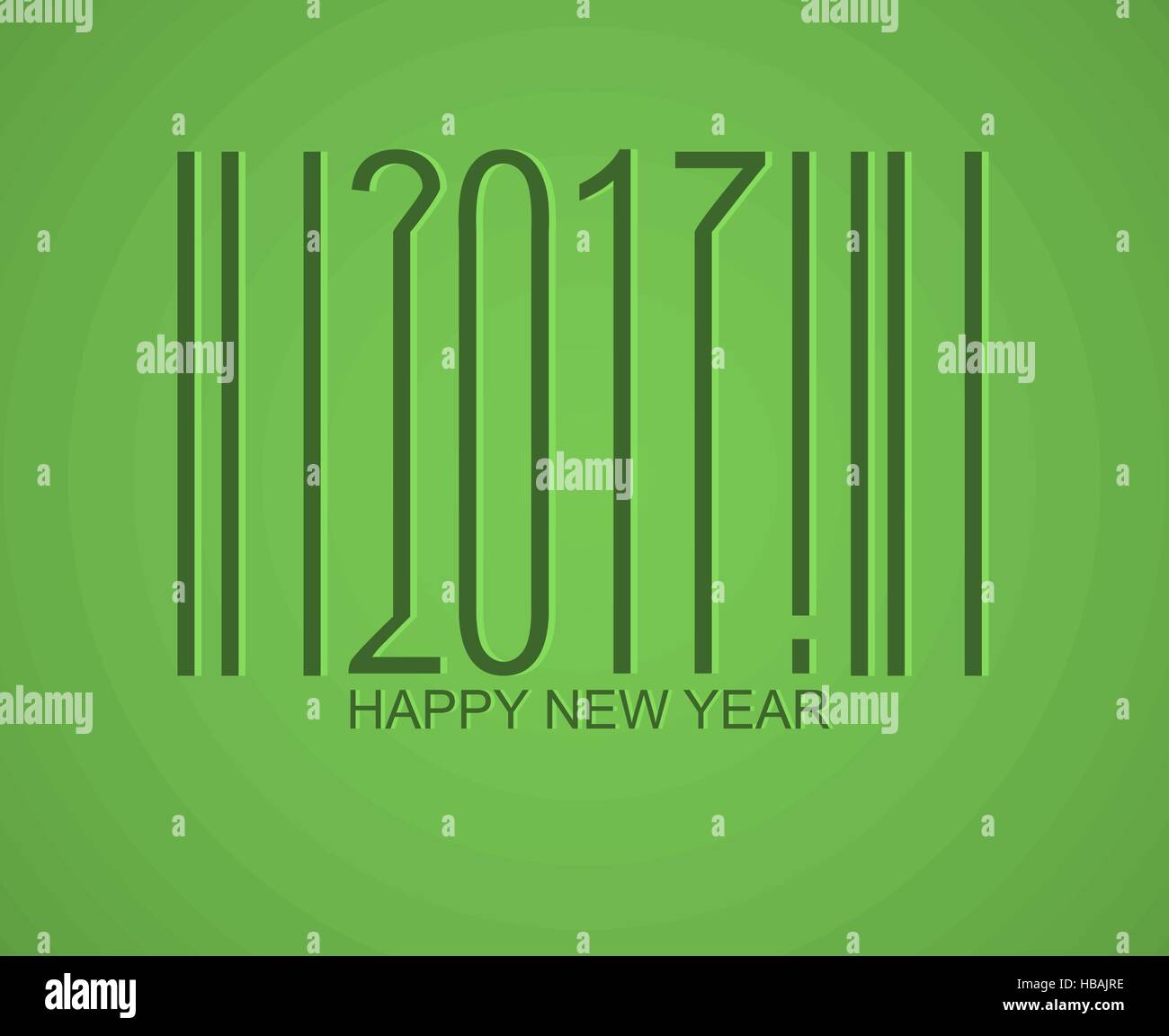 Frohes neues 2017. Urlaub Vektor Illustration mit Schriftzug Zusammensetzung barcode Stock Vektor