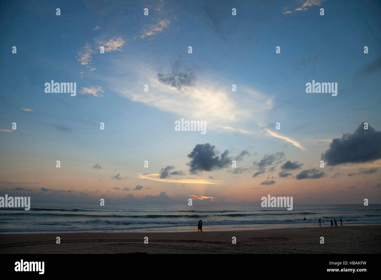 Sonnenuntergang, Diveagar Beach, Maharashtra, Indien Stockfoto