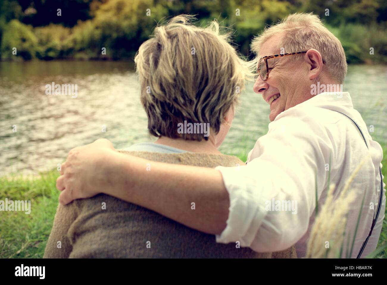 Älteres Ehepaar Senior Romance Liebe Konzept Stockfoto