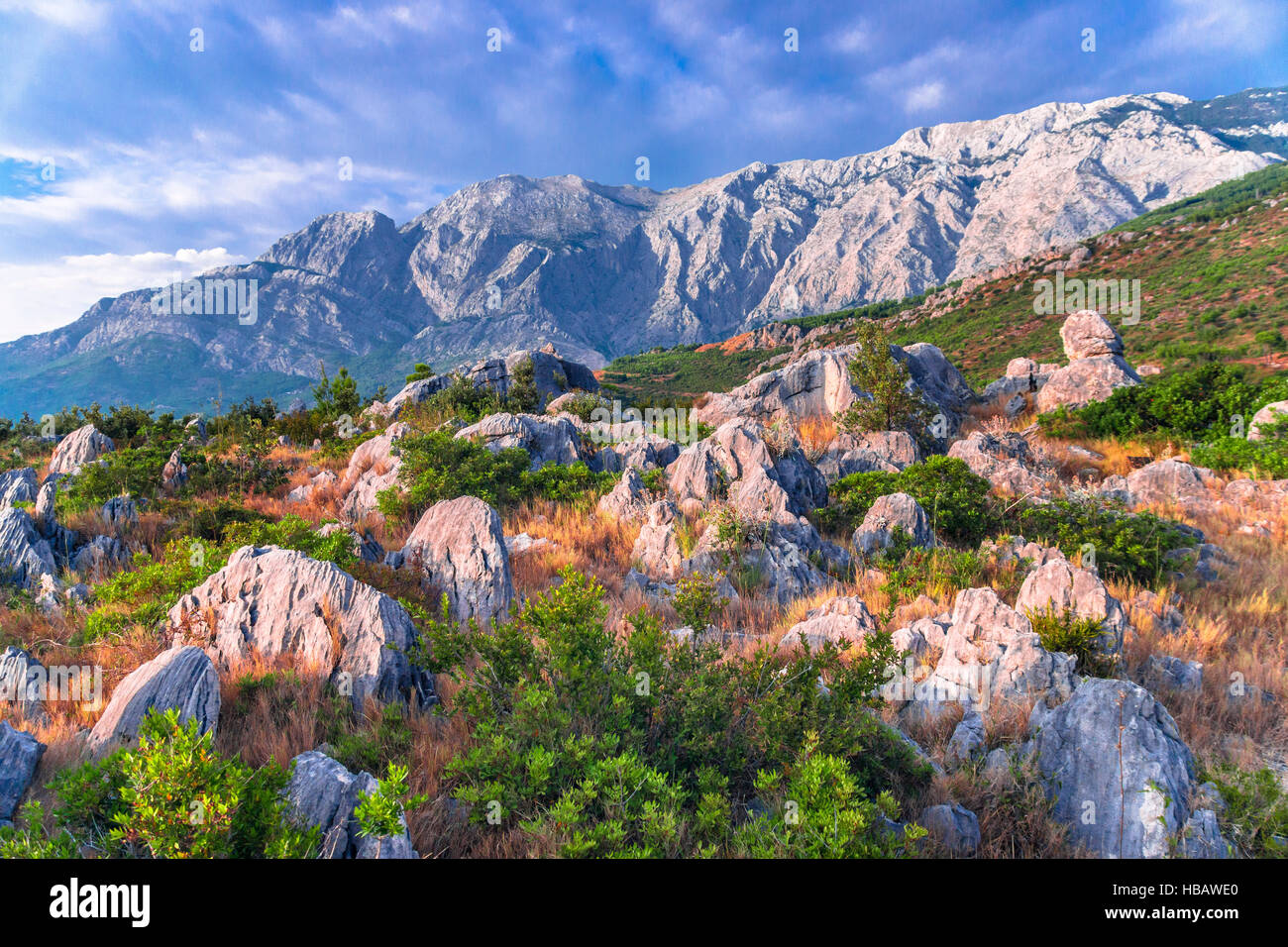 Promajna, Makarska Riviera, Kroatien Stockfoto