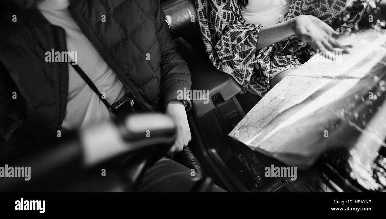 Gruppe von Menschen auf Reisen Konzept Stockfoto