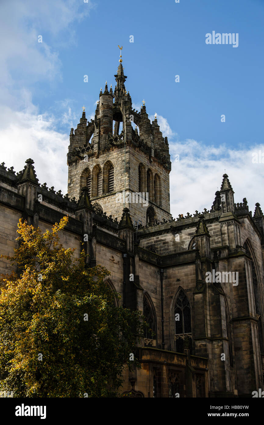 Außenseite des Saint Giles' Cathedral, Edinburgh, Schottland Stockfoto