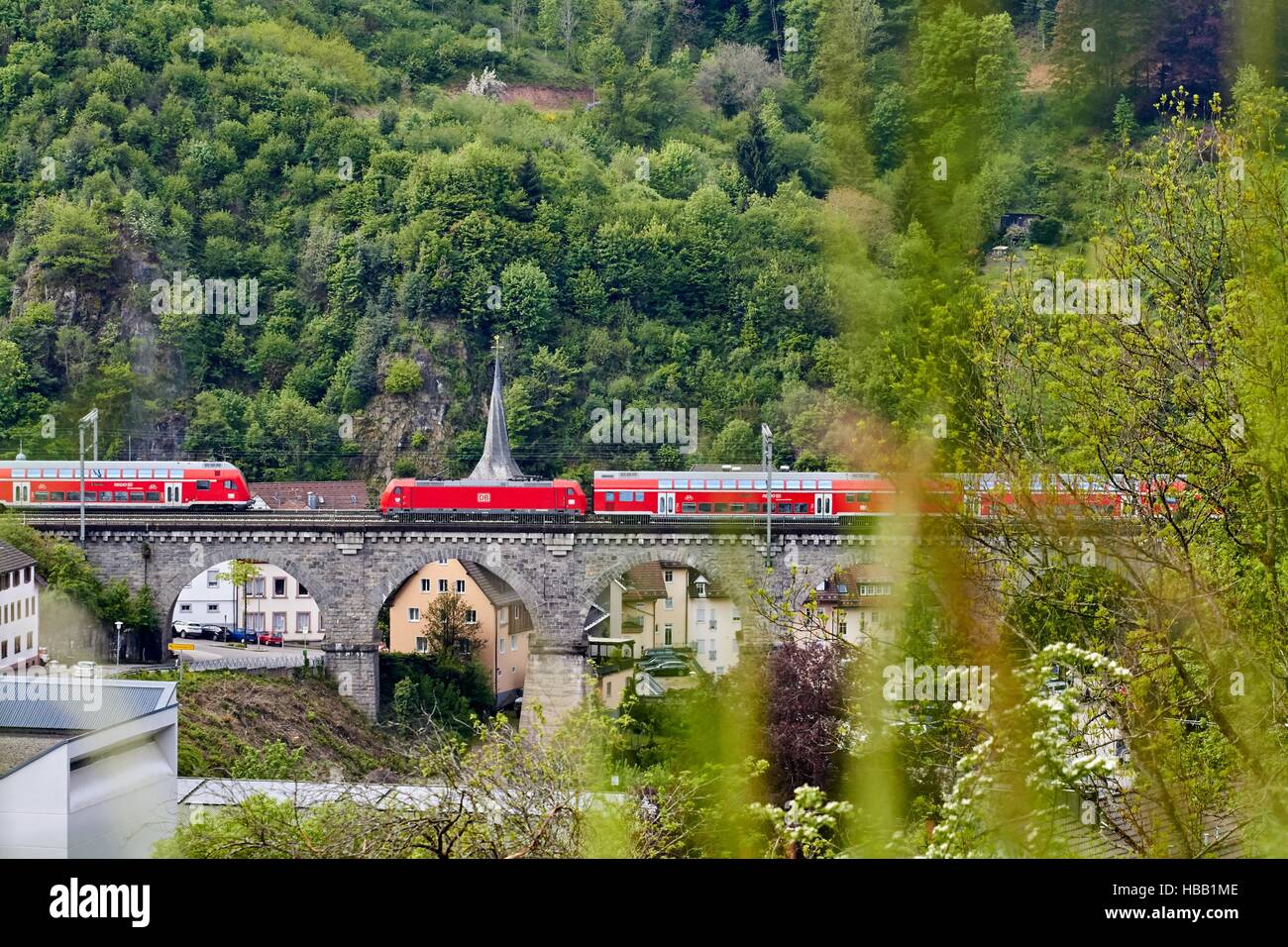 Deutsche Bahn: Regional-Zug im Schwarzwald Stockfoto