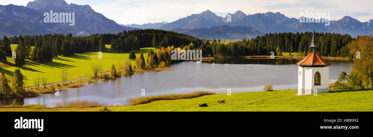 große Panorama-Landschaft in Alpen Stockfoto