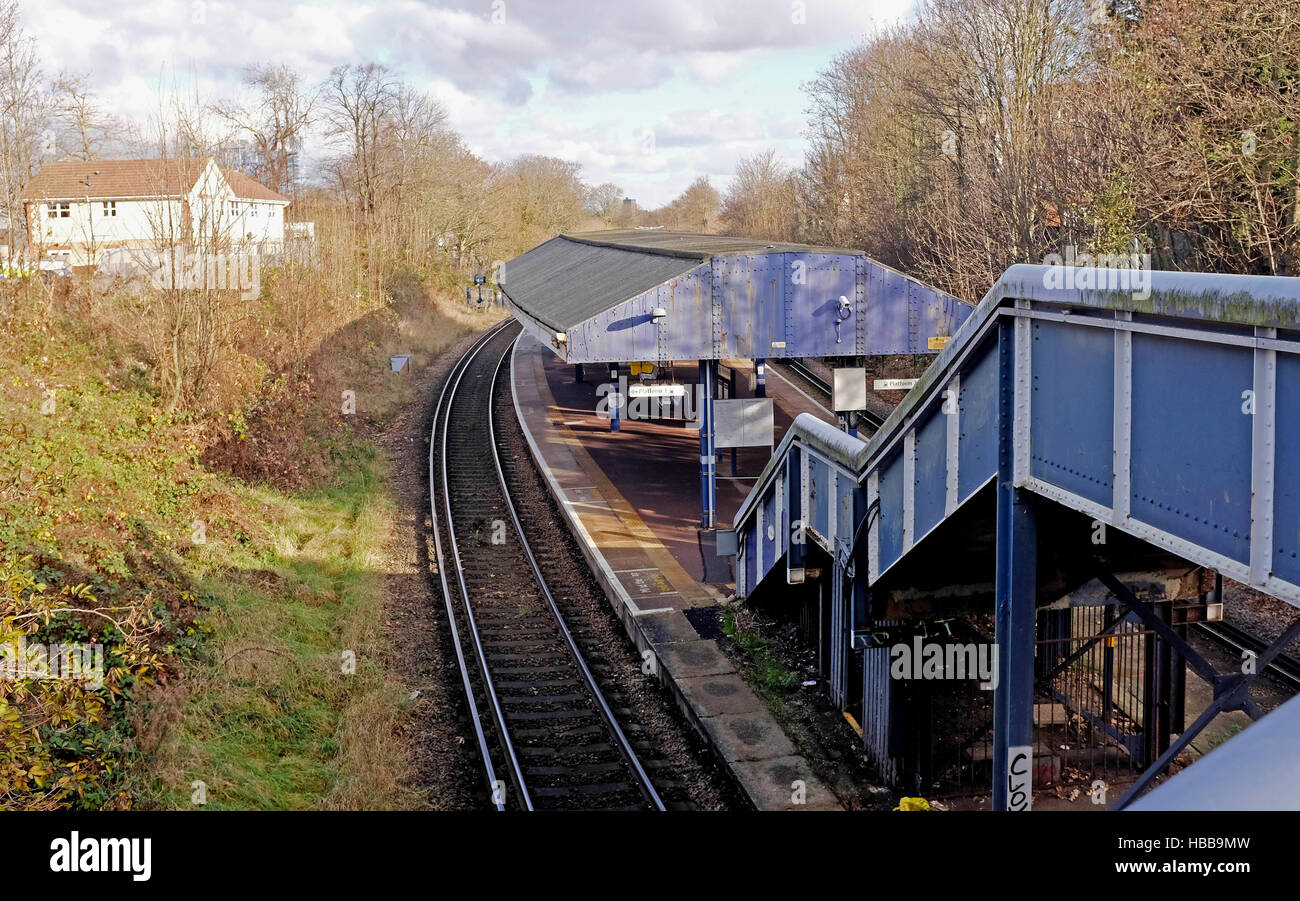 Westen Sutton Bahnhof in einem Vorort Sutton Surrey UK Stockfoto