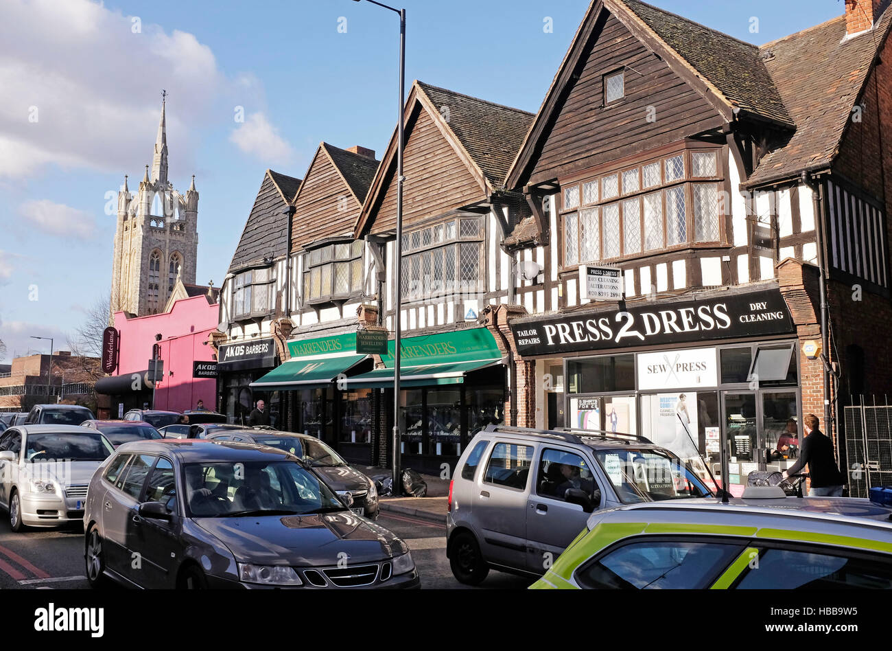 Sutton Geschäfte in South West London Surrey UK Stockfoto