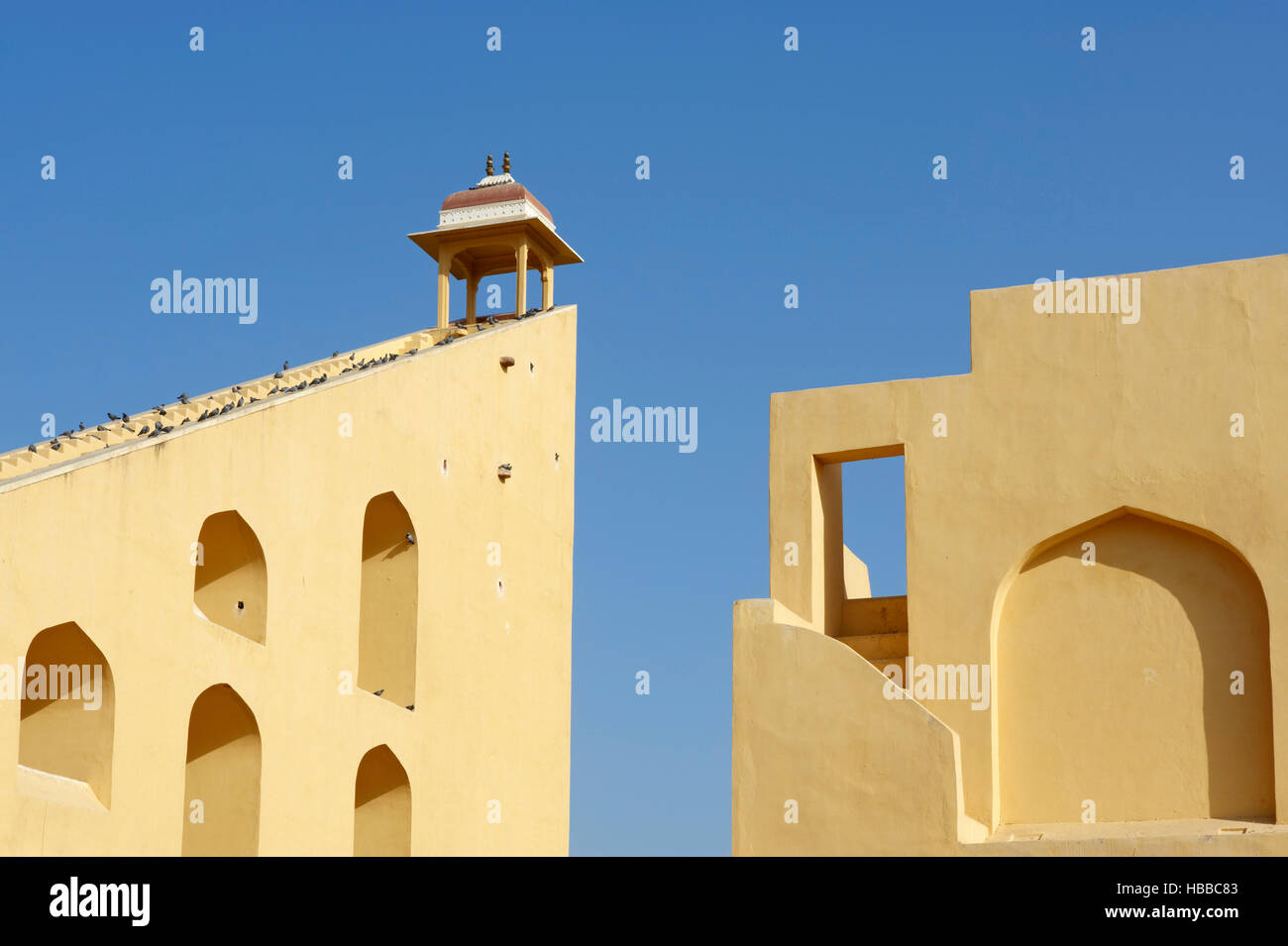 Inde, Rajasthan, Jaipur la Ville Rose, Observatoir Astronomique (Jantar Mantar). Indien, Rajasthan, Jaipur Pink City, Oservatory (Jantar Mantar) Stockfoto