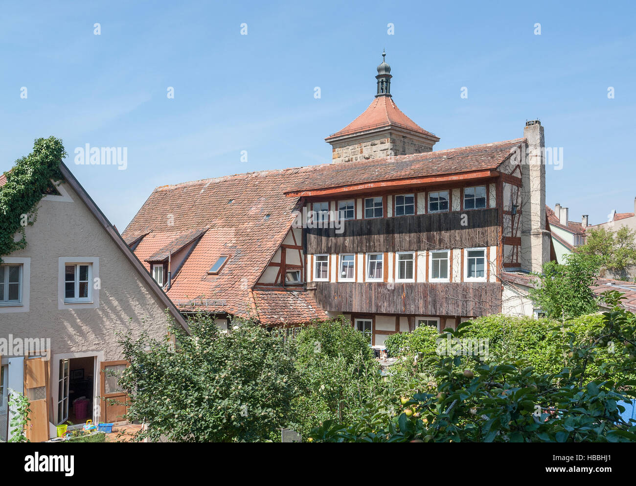 Stadtansicht von Rothenburg Ob der Tauber, einer Stadt in Mittelfranken in Bayern, Deutschland Stockfoto