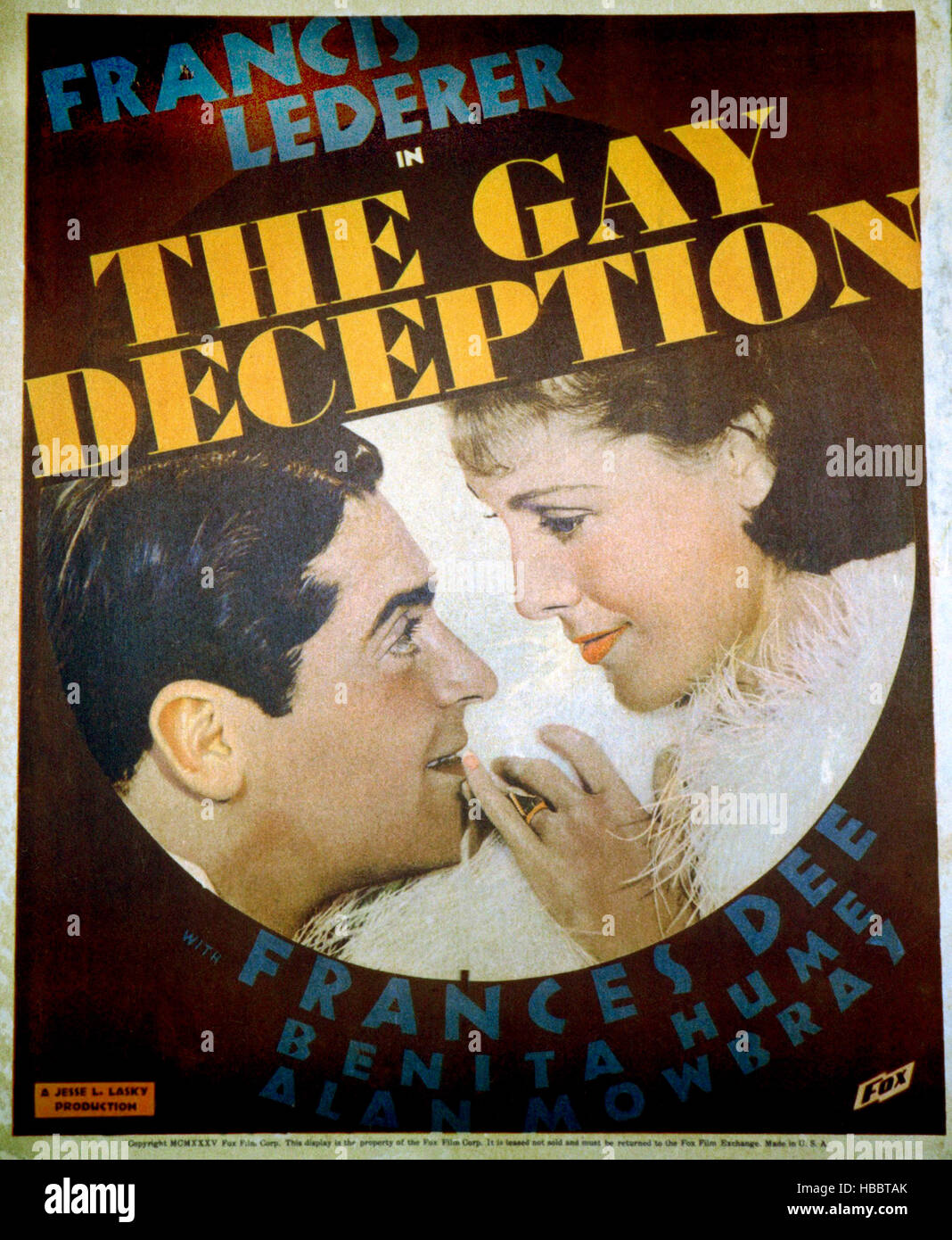 DIE Homosexuell Täuschung, von links: Francis Lederer, Frances Dee ...