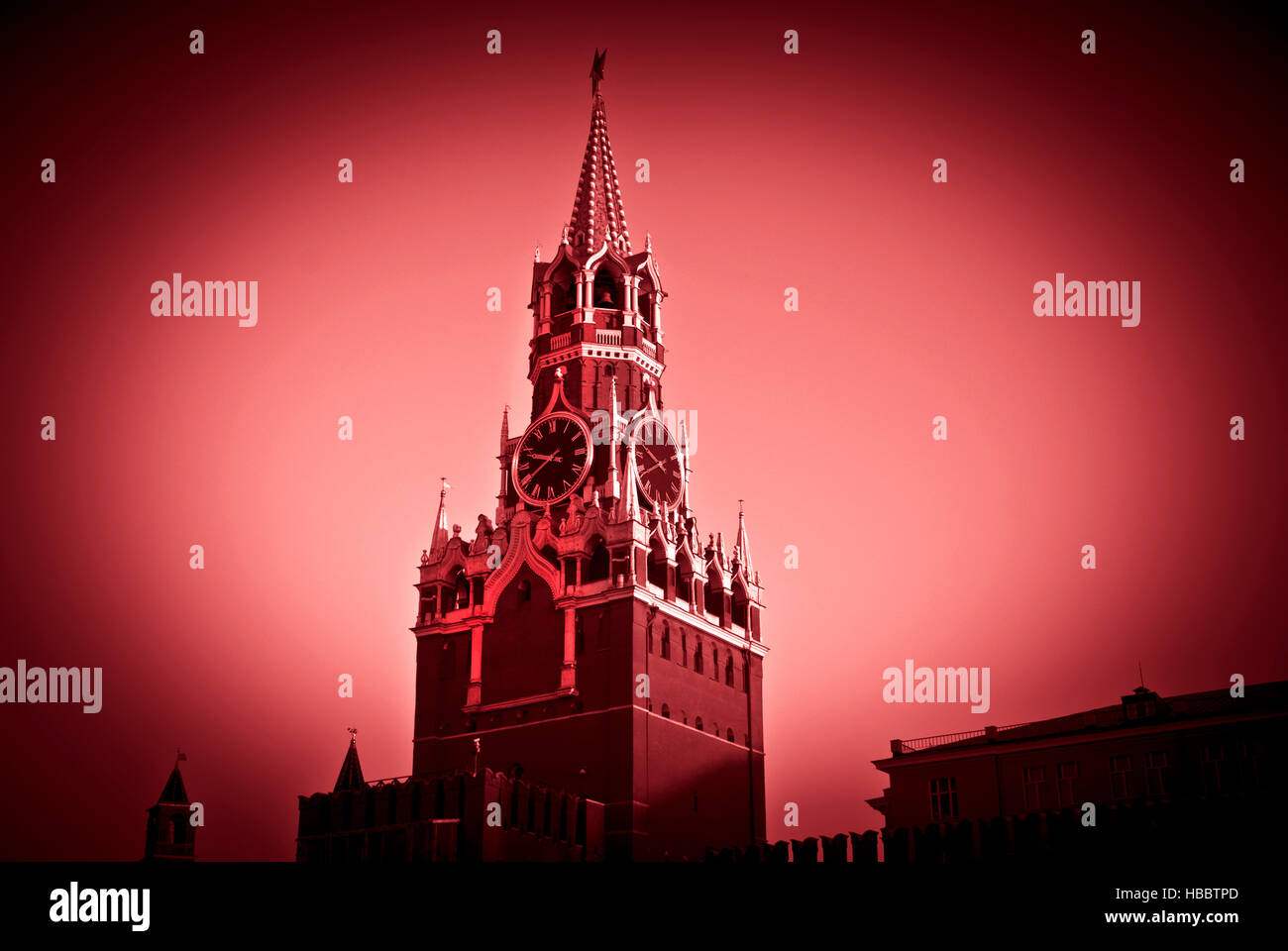 Spasskaja-Turm des Kreml in Moskau Stockfoto