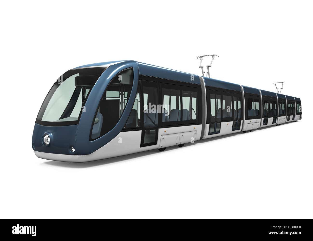 Straßenbahn, isoliert Stockfoto