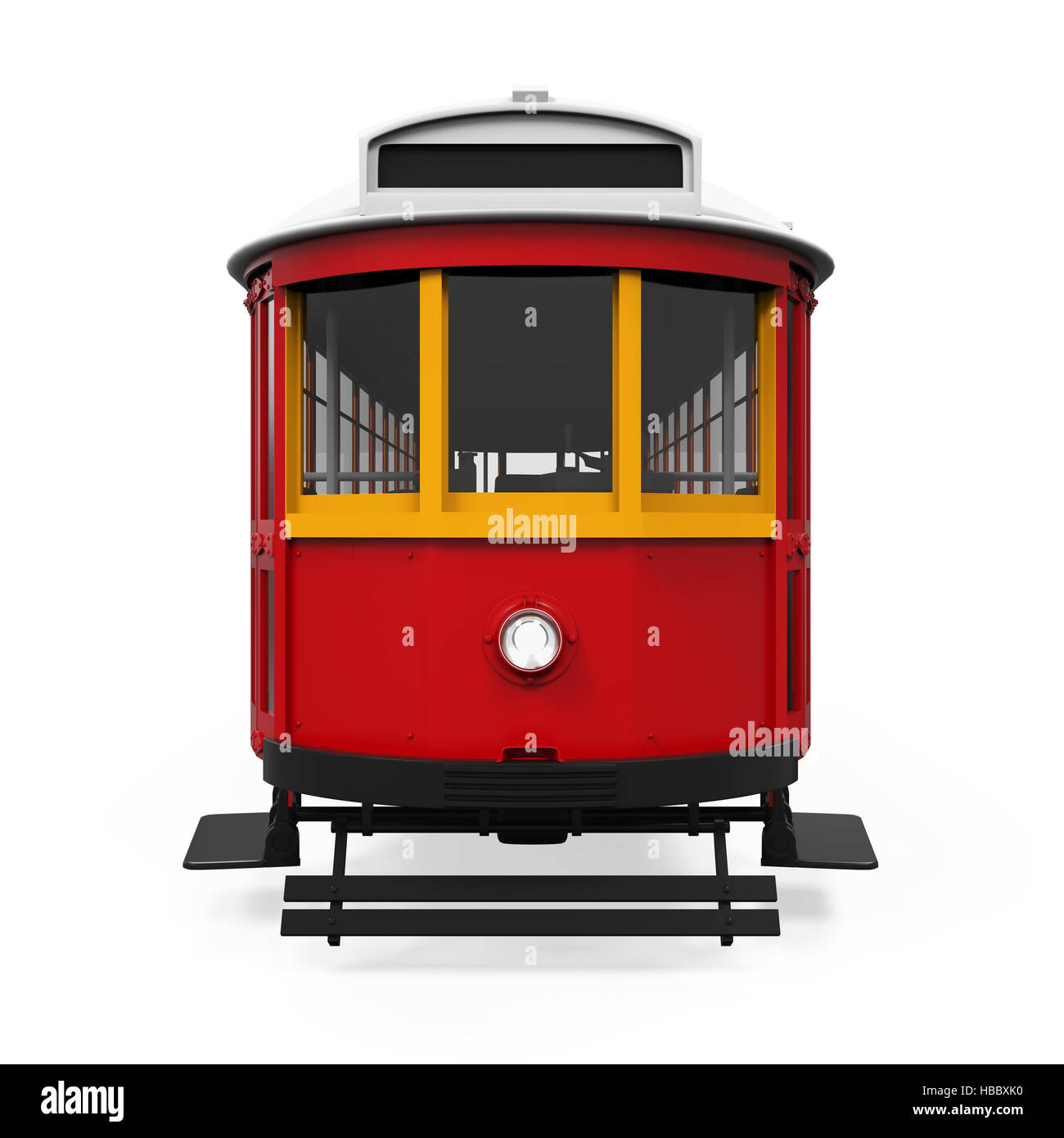 Straßenbahn, isoliert Stockfoto