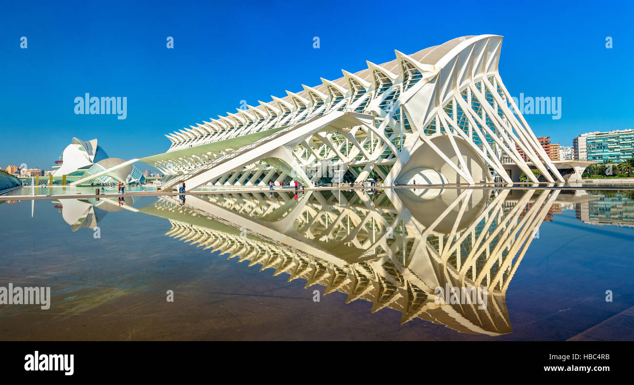 Museo de Les Effizienzgewinne Principe Felipe in der Stadt der Künste und Wissenschaften in Valencia, Spanien Stockfoto