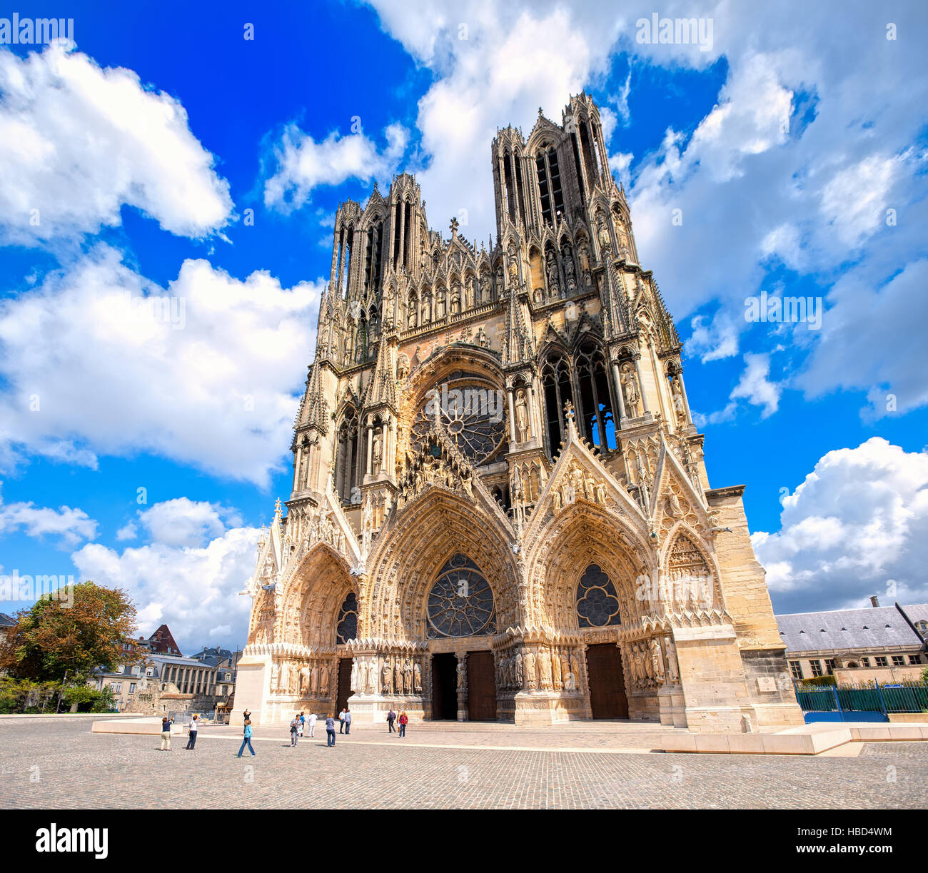 Kathedrale Notre-Dame de Reims, Frankreich Stockfoto