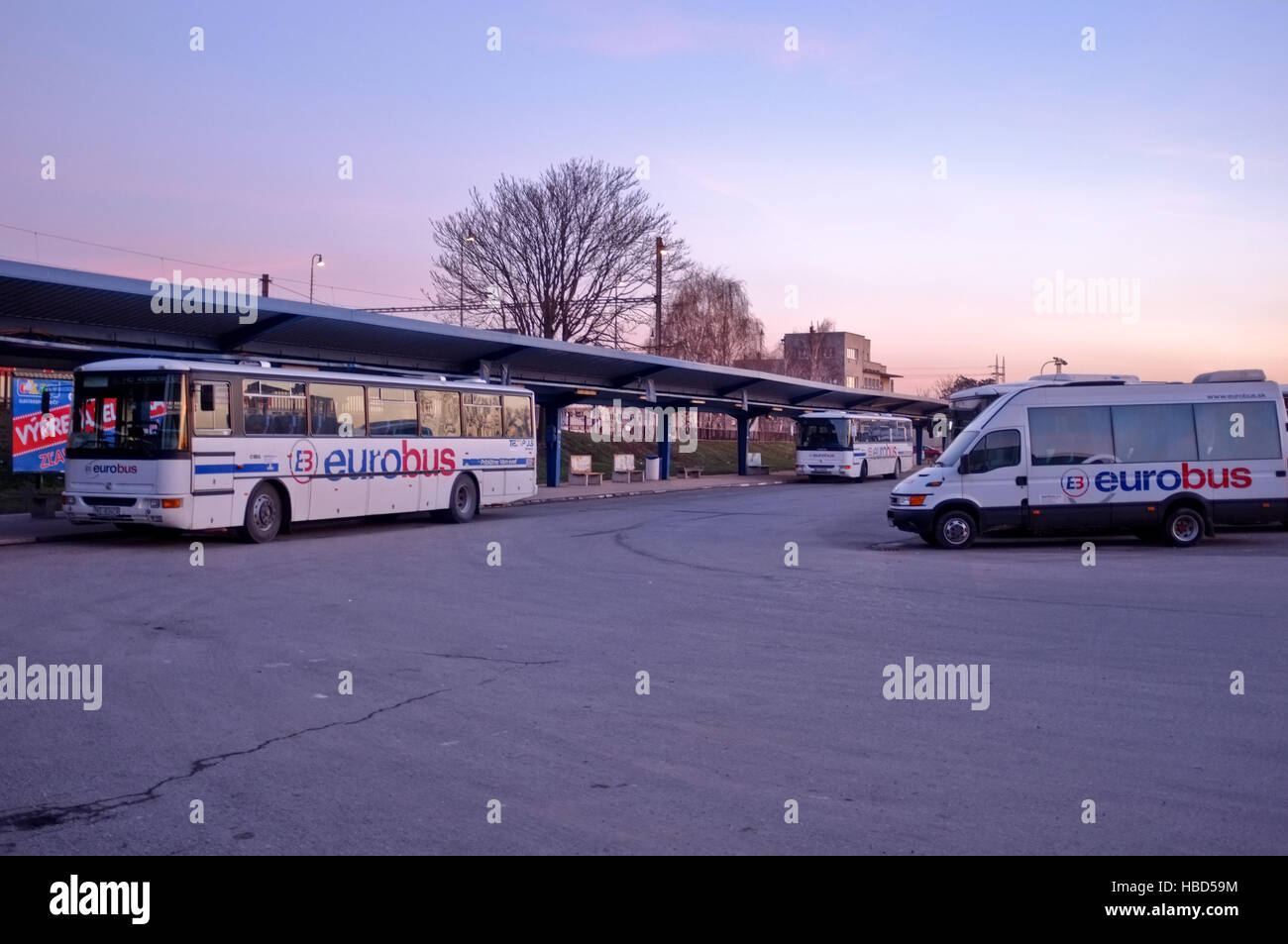 Busbahnhof in Kosice (Slowakei) Stockfoto