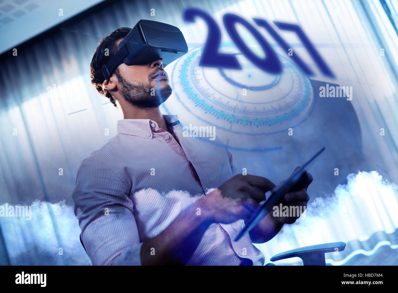 Zusammengesetztes Bild des digitalen Bildes Neujahr 2017 Stockfoto