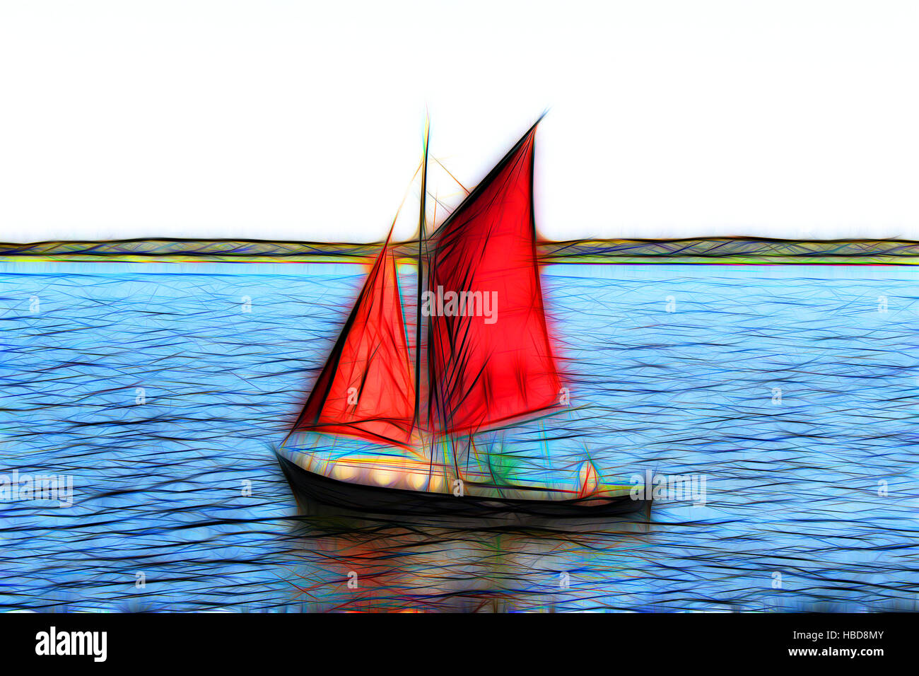 Kleines Segelboot Stockfotografie - Alamy